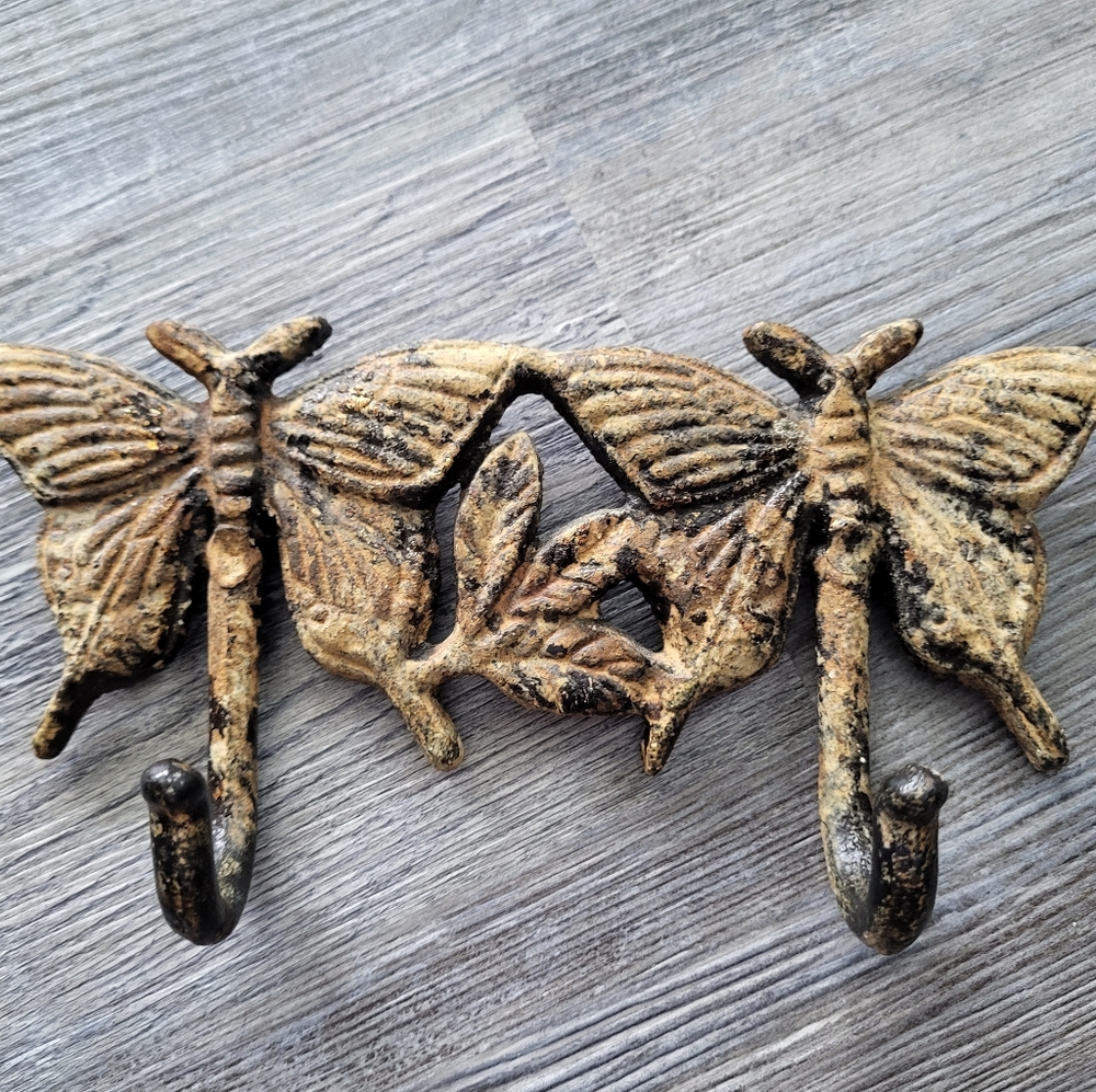Rustic Butterfly Hooks